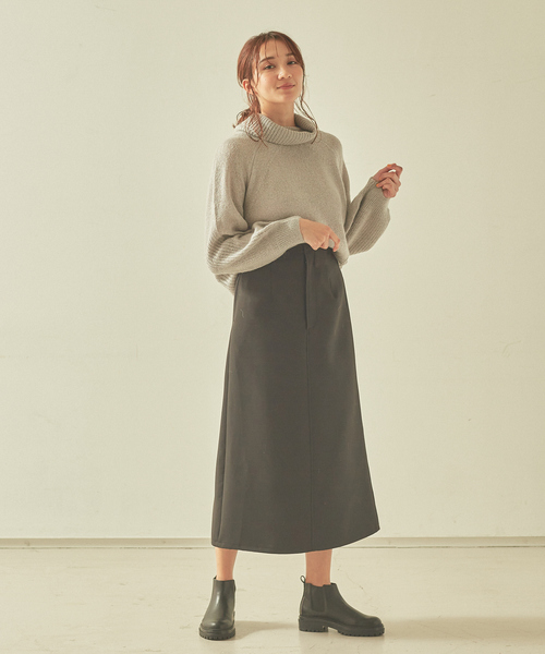 JILKY（ジルキー）の「【JILKY】クロップドナロースカート（スカート・レディース・アイボリー/ブラック・M/S）」の4枚目の写真