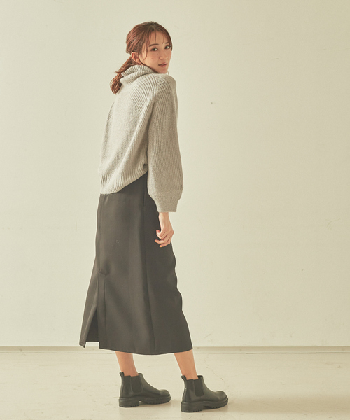 JILKY（ジルキー）の「【JILKY】クロップドナロースカート（スカート・レディース・アイボリー/ブラック・M/S）」の5枚目の写真