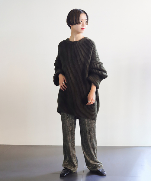 CITYSHOP(シティーショップ)の「AZE PULLOVER 2:ニット(ニット/セーター・レディース・ホワイト/カーキ/ネイビー・FREE)」の4枚目の写真