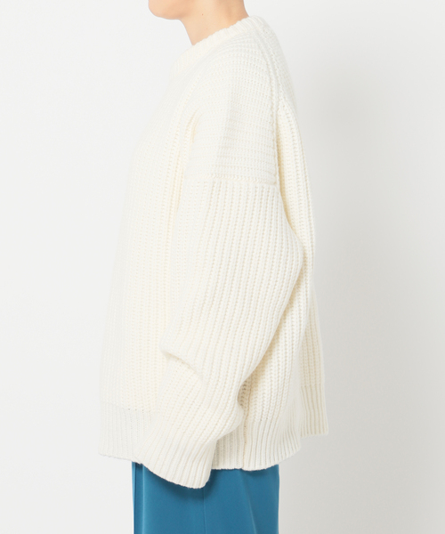 CITYSHOP(シティーショップ)の「AZE PULLOVER 2:ニット(ニット/セーター・レディース・ホワイト/カーキ/ネイビー・FREE)」の10枚目の写真