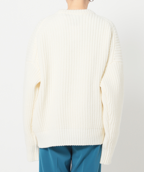 CITYSHOP(シティーショップ)の「AZE PULLOVER 2:ニット(ニット/セーター・レディース・ホワイト/カーキ/ネイビー・FREE)」の11枚目の写真