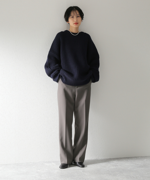 CITYSHOP(シティーショップ)の「AZE PULLOVER 2:ニット(ニット/セーター・レディース・ホワイト/カーキ/ネイビー・FREE)」の21枚目の写真