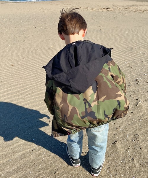 NESTA BRAND(ネスタブランド)の「NESTA KIDS(ネスタキッズ) / 切替マウンテンパーカー(ナイロンジャケット・キッズ・カーキ・110/150/130/140/120)」の13枚目の写真