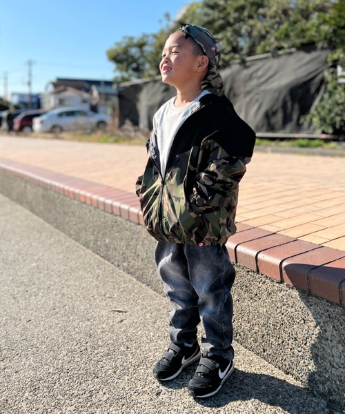 NESTA BRAND(ネスタブランド)の「NESTA KIDS(ネスタキッズ) / 切替マウンテンパーカー(ナイロンジャケット・キッズ・カーキ・110/150/130/140/120)」の6枚目の写真
