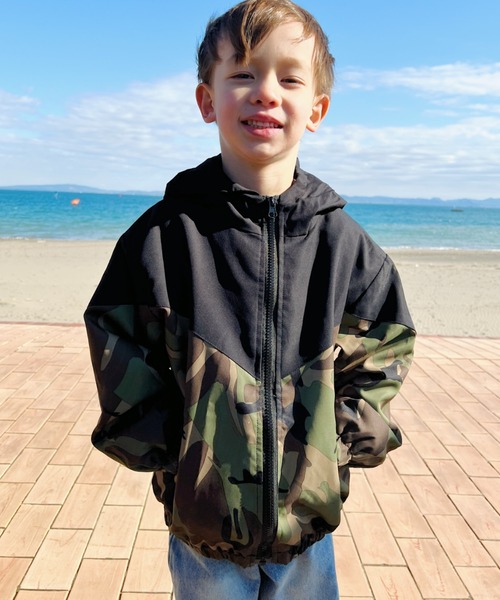 NESTA BRAND(ネスタブランド)の「NESTA KIDS(ネスタキッズ) / 切替マウンテンパーカー(ナイロンジャケット・キッズ・カーキ・110/150/130/140/120)」の7枚目の写真