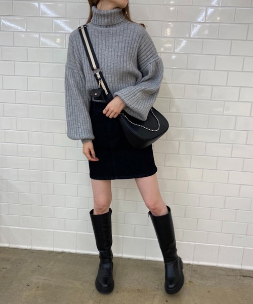 one after another NICE CLAUP（ワンアフターアナザーナイスクラップ）の「ミニポーチ付２Wayショルダーバック（ショルダーバッグ・レディース・ホワイト/ブラック・FREE）」の6枚目の写真