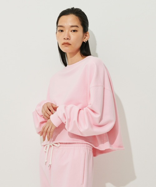 N.O.R.C（ノーク）の「スウェットクロップドトップス（スウェット・レディース・カーキ/ホワイト/ピンク・M/S）」の15枚目の写真