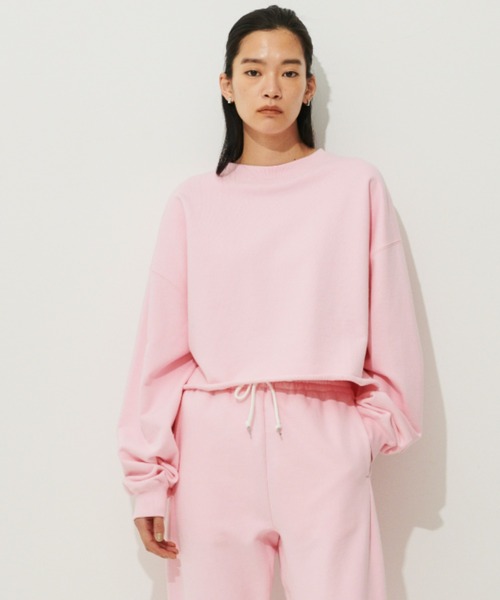 N.O.R.C（ノーク）の「スウェットクロップドトップス（スウェット・レディース・カーキ/ホワイト/ピンク・M/S）」の16枚目の写真