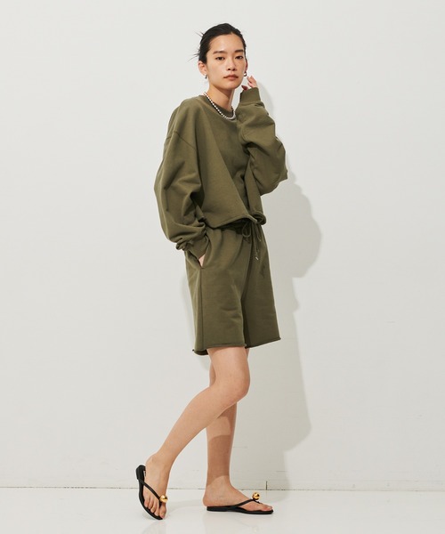 N.O.R.C（ノーク）の「スウェットクロップドトップス（スウェット・レディース・カーキ/ホワイト/ピンク・M/S）」の14枚目の写真