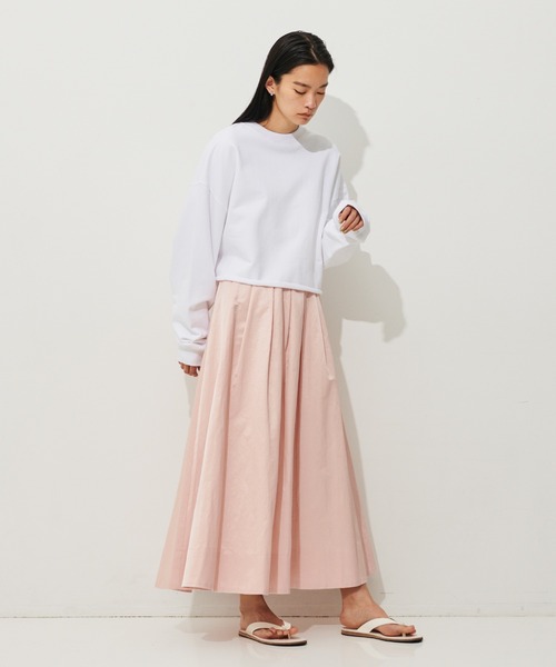 N.O.R.C（ノーク）の「スウェットクロップドトップス（スウェット・レディース・カーキ/ホワイト/ピンク・M/S）」の6枚目の写真