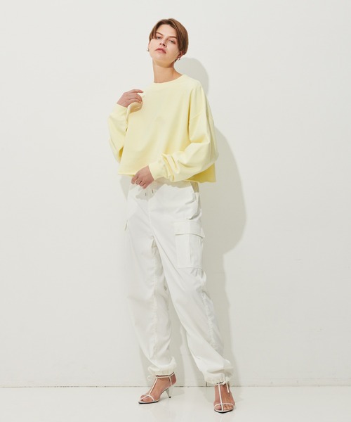 N.O.R.C（ノーク）の「スウェットクロップドトップス（スウェット・レディース・カーキ/ホワイト/ピンク・M/S）」の22枚目の写真