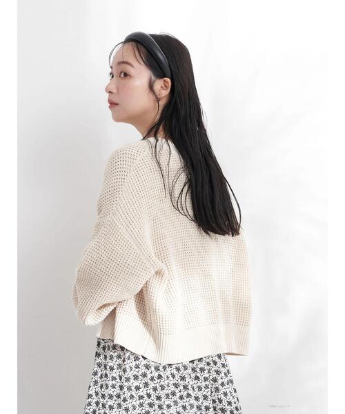 earth music&ecology(アースミュージックアンドエコロジー)の「ショート丈ルーズシルエットカーディガン*(カーディガン/ボレロ・レディース・ピンク/アイボリー/ブルーグレー・FREE)」の20枚目の写真