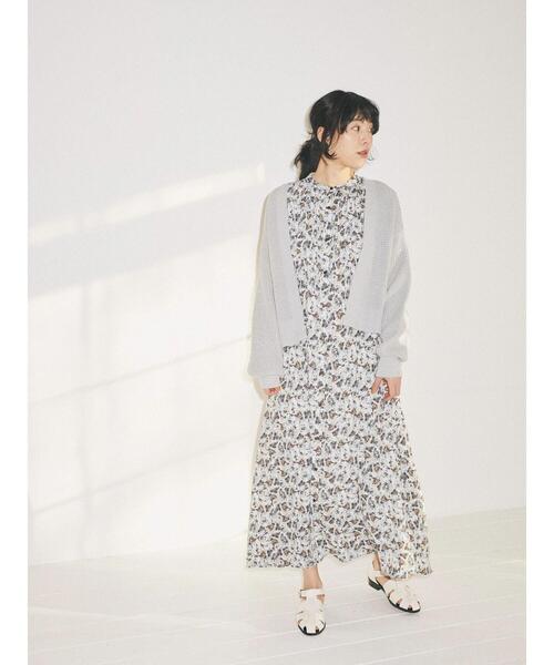 earth music&ecology(アースミュージックアンドエコロジー)の「ショート丈ルーズシルエットカーディガン*(カーディガン/ボレロ・レディース・ピンク/アイボリー/ブルーグレー・FREE)」の16枚目の写真