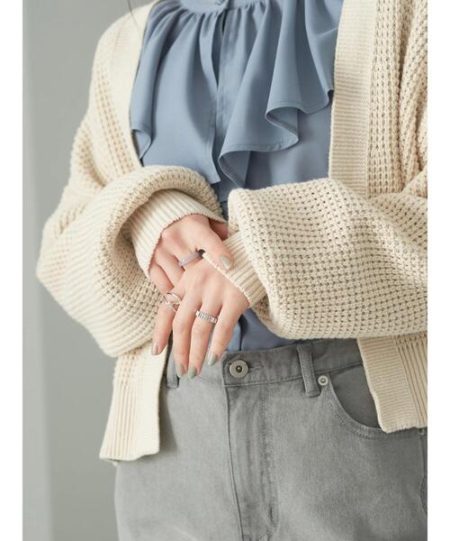 earth music&ecology(アースミュージックアンドエコロジー)の「ショート丈ルーズシルエットカーディガン*(カーディガン/ボレロ・レディース・ピンク/アイボリー/ブルーグレー・FREE)」の13枚目の写真