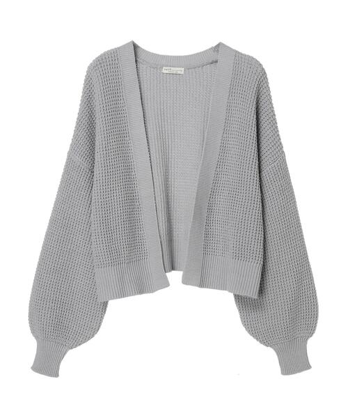 earth music&ecology(アースミュージックアンドエコロジー)の「ショート丈ルーズシルエットカーディガン*(カーディガン/ボレロ・レディース・ピンク/アイボリー/ブルーグレー・FREE)」の12枚目の写真