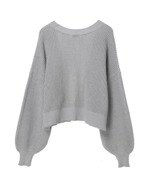 earth music&ecology(アースミュージックアンドエコロジー)の「ショート丈ルーズシルエットカーディガン*(カーディガン/ボレロ・レディース・ピンク/アイボリー/ブルーグレー・FREE)」の11枚目の写真