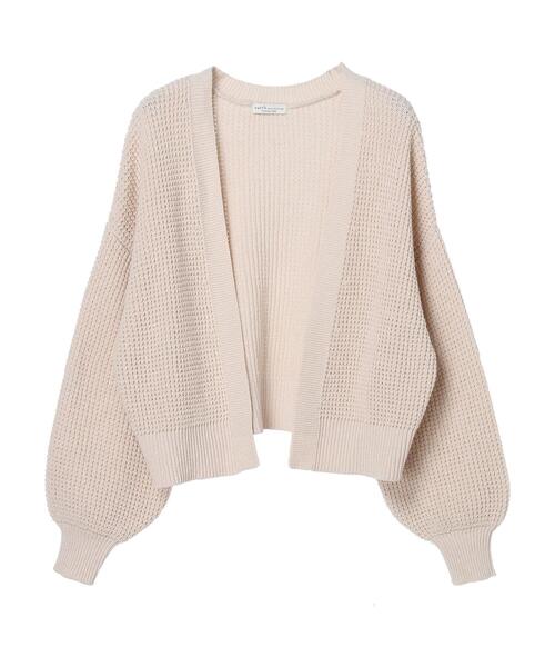 earth music&ecology(アースミュージックアンドエコロジー)の「ショート丈ルーズシルエットカーディガン*(カーディガン/ボレロ・レディース・ピンク/アイボリー/ブルーグレー・FREE)」の6枚目の写真