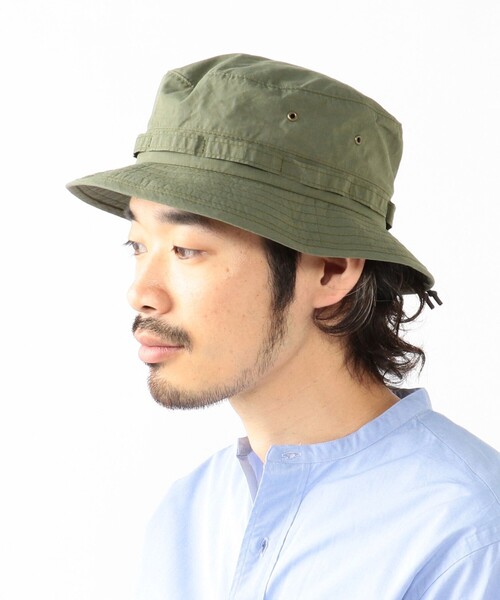 BEAMS PLUS（ビームスプラス）の「BEAMS PLUS / コットンナイロン ジャングルハット（ハット・メンズ・ホワイト/オリーブ/サックスブルー/グレー・ONE SIZE）」の12枚目の写真