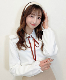 titty＆Co. PETIT | 【titty&Co.PETIT】デコルテフリルリボンタイブラウス(シャツ/ブラウス)