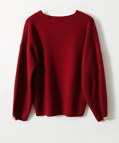 LOPASS(ロパス)の「ルーズ ニットトップス(ニット/セーター・レディース・ブラック/レッド・MEDIUM/LARGE)」の10枚目の写真