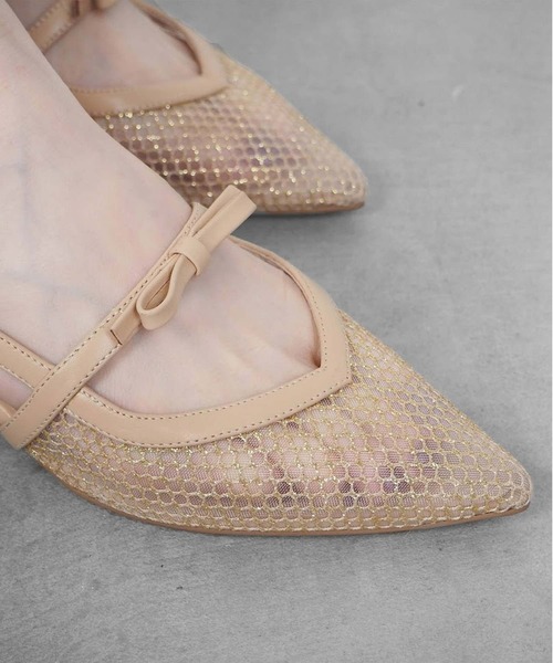 NEUE THE MARKET(ノイエザマーケット)の「バックストラップチュールパンプス/TM22232(パンプス・レディース・ネイビー/ベージュ/ブラック・22.5cm/24cm/23cm/23.5cm/24.5cm)」の10枚目の写真