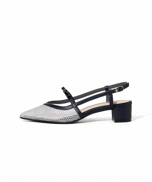 NEUE THE MARKET(ノイエザマーケット)の「バックストラップチュールパンプス/TM22232(パンプス・レディース・ネイビー/ベージュ/ブラック・22.5cm/24cm/23cm/23.5cm/24.5cm)」の14枚目の写真