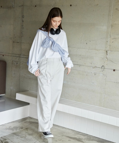 flaner（フラネ）の「Loose tuck pants/ルーズタックパンツ