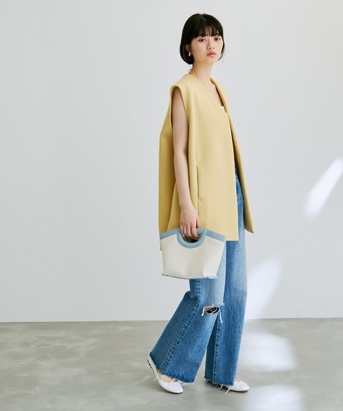 ADAM ET ROPÉ  ボア　ジレ　グレー ADAM ET ROPE'｜フルニードルニットジレ | Rakuten Fashion(楽天