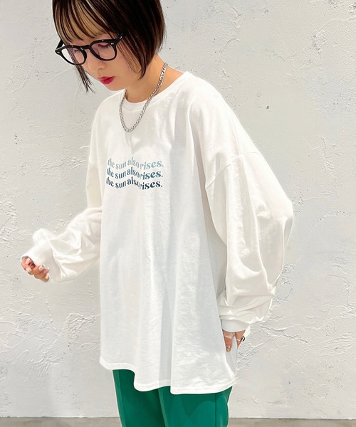 apres jour mignon(アプレジュールミニョン)の「アソートロゴロンT【ZOZOTOWN限定アイテム】(Tシャツ/カットソー・レディース・ベージュ系その他/ホワイト系その他/ホワイト系その他3/ホワイト系その他2/ナチュラル/ブラック/オフホワイト/その他・フリー/X-LARGE)」の13枚目の写真