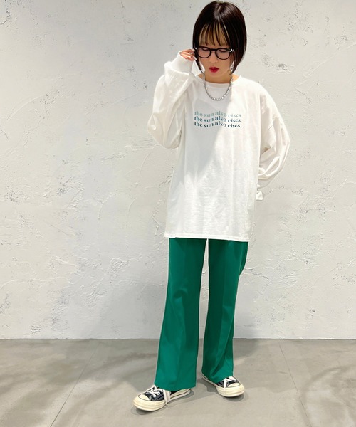apres jour mignon(アプレジュールミニョン)の「アソートロゴロンT【ZOZOTOWN限定アイテム】(Tシャツ/カットソー・レディース・ベージュ系その他/ホワイト系その他/ホワイト系その他3/ホワイト系その他2/ナチュラル/ブラック/オフホワイト/その他・フリー/X-LARGE)」の15枚目の写真