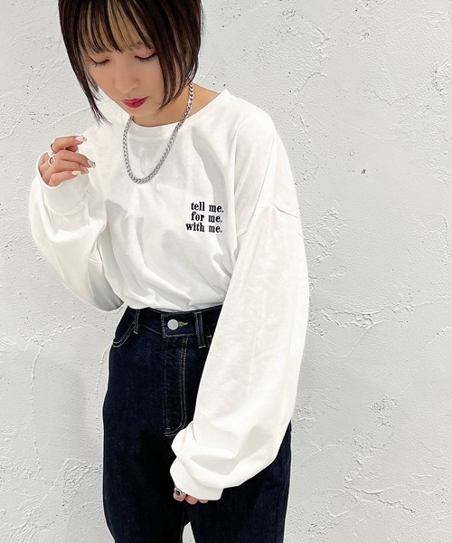 apres jour mignon(アプレジュールミニョン)の「アソートロゴロンT【ZOZOTOWN限定アイテム】(Tシャツ/カットソー・レディース・ベージュ系その他/ホワイト系その他/ホワイト系その他3/ホワイト系その他2/ナチュラル/ブラック/オフホワイト/その他・フリー/X-LARGE)」の17枚目の写真