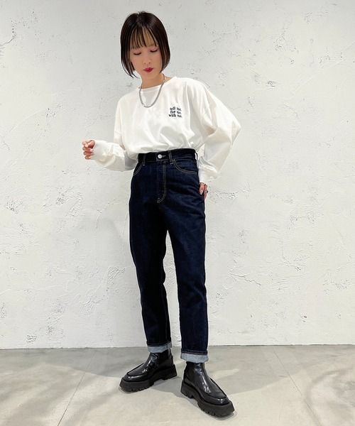 apres jour mignon(アプレジュールミニョン)の「アソートロゴロンT【ZOZOTOWN限定アイテム】(Tシャツ/カットソー・レディース・ベージュ系その他/ホワイト系その他/ホワイト系その他3/ホワイト系その他2/ナチュラル/ブラック/オフホワイト/その他・フリー/X-LARGE)」の19枚目の写真