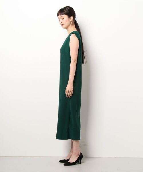 Lace Ladies(レースレディース)の「Vネックロングジャンパースカート(ジャンパースカート・レディース・ネイビー/アイボリー/モカ/ブラック/ダークグリーン・FREE)」の6枚目の写真