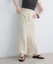 シルク混ノイルマーメイドスカート◆