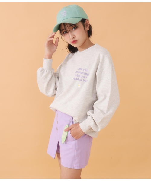 ANAP GｉRL（アナップガール）の「ロゴメッセージキャップ（キャップ・キッズ・アイボリー/ベビーピンク/ミント/ブラック・FREE）」の10枚目の写真