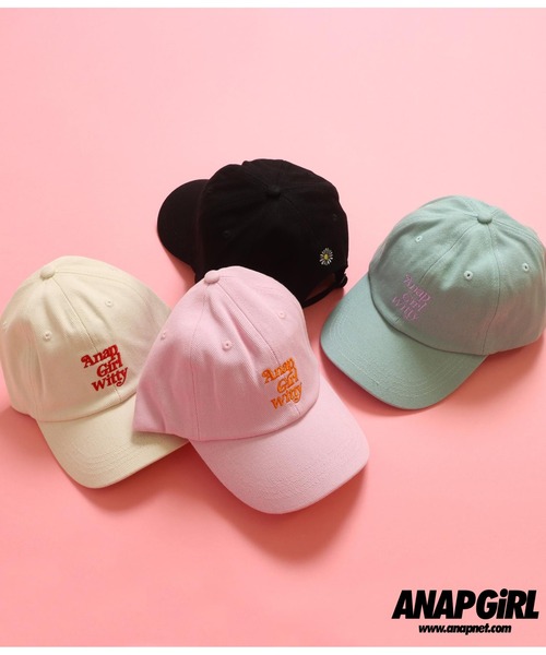 ANAP GｉRL（アナップガール）の「ロゴメッセージキャップ（キャップ・キッズ・アイボリー/ベビーピンク/ミント/ブラック・FREE）」の13枚目の写真