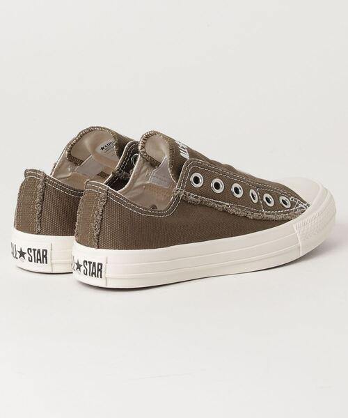 CONVERSE ALL STAR(コンバースオールスター)の「CONVERSE オールスター ラフキャンバス スリップ OX 31305780(スニーカー・レディース・オリーブ・24/26/27/26.5/27.5/24.5/23.5)」の2枚目の写真