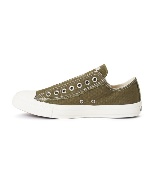 CONVERSE ALL STAR(コンバースオールスター)の「CONVERSE オールスター ラフキャンバス スリップ OX 31305780(スニーカー・レディース・オリーブ・24/26/27/26.5/27.5/24.5/23.5)」の11枚目の写真