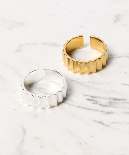 JEANASIS（ジーナシス）の「【SILVER】Jacuard ring/273465（リング・レディース・シルバー/ゴールド・11号）」の4枚目の写真