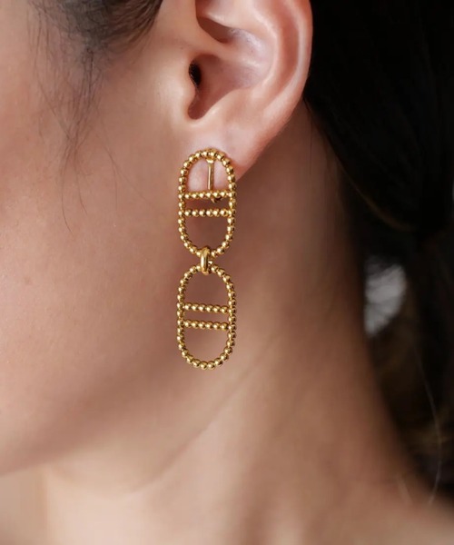 ADER(アデル)の「BATEAU double earring(イヤリング・レディース・シルバー/ゴールド・フリー)」の2枚目の写真