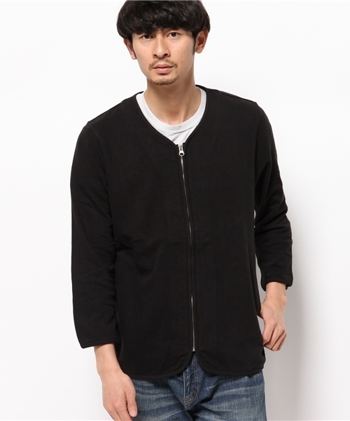 WEGO（ウィゴー）の「WEGO/ZIPカーディガン（カーディガン/ボレロ・メンズ・ブラック/杢グレー・MEDIUM/LARGE）」の2枚目の写真