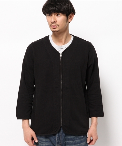 WEGO（ウィゴー）の「WEGO/ZIPカーディガン（カーディガン/ボレロ・メンズ・ブラック/杢グレー・MEDIUM/LARGE）」の4枚目の写真