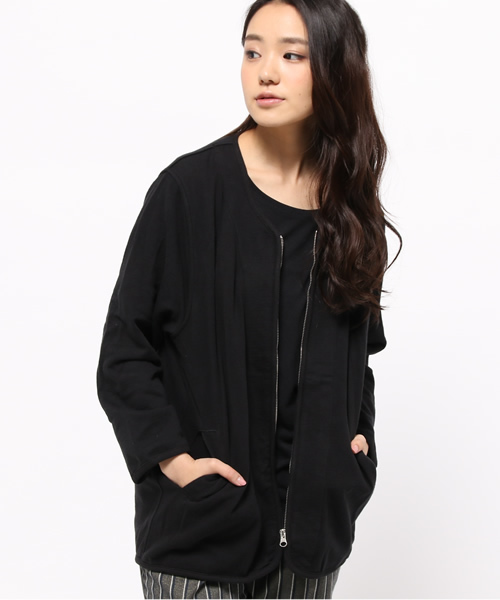 WEGO（ウィゴー）の「WEGO/ZIPカーディガン（カーディガン/ボレロ・メンズ・ブラック/杢グレー・MEDIUM/LARGE）」の3枚目の写真