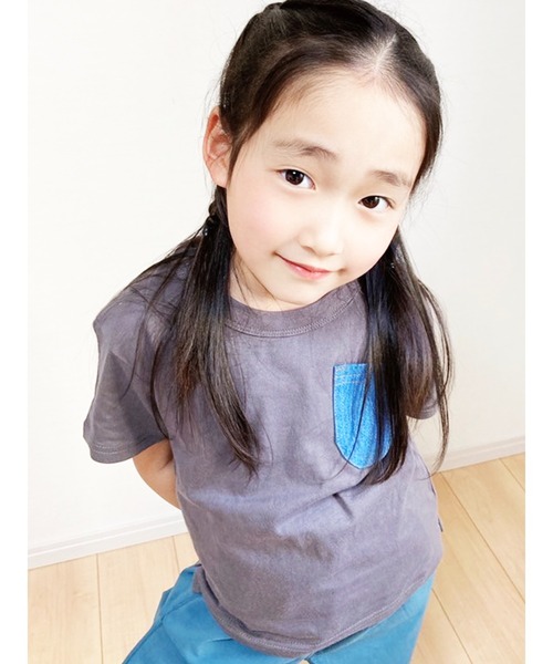 super-5(スーパーファイブ)の「半袖Tシャツ(Tシャツ/カットソー・キッズ・オフホワイト/サックスブルー/チャコール/ブラック/ブラウン・150/100/110/120/140/130)」の3枚目の写真