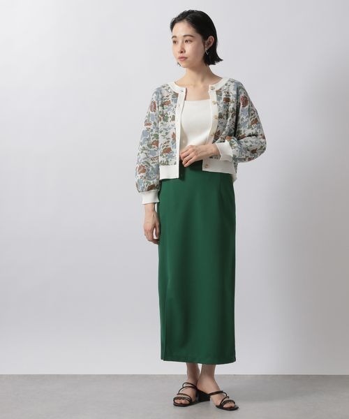 LOWRYS FARM(ローリーズファーム)の「ヴィンテージハナカーディガン8S 281171(カーディガン/ボレロ・レディース・ホワイト/ブラック/グリーン・FREE)」の7枚目の写真