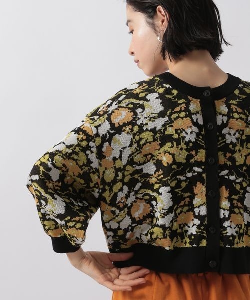 LOWRYS FARM(ローリーズファーム)の「ヴィンテージハナカーディガン8S 281171(カーディガン/ボレロ・レディース・ホワイト/ブラック/グリーン・FREE)」の8枚目の写真