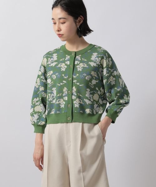 LOWRYS FARM(ローリーズファーム)の「ヴィンテージハナカーディガン8S 281171(カーディガン/ボレロ・レディース・ホワイト/ブラック/グリーン・FREE)」の22枚目の写真