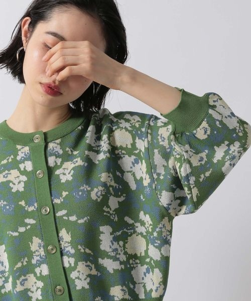 LOWRYS FARM(ローリーズファーム)の「ヴィンテージハナカーディガン8S 281171(カーディガン/ボレロ・レディース・ホワイト/ブラック/グリーン・FREE)」の11枚目の写真