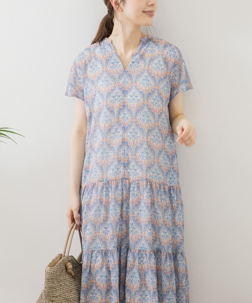 URBAN RESEARCH Sonny Label（アーバンリサーチサニーレーベル）の「ミュルーズオーナメントプリントワンピース（ワンピース・レディース・ブルー/ブラック・FREE）」の5枚目の写真