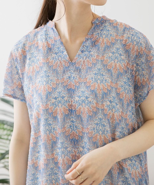 URBAN RESEARCH Sonny Label（アーバンリサーチサニーレーベル）の「ミュルーズオーナメントプリントワンピース（ワンピース・レディース・ブルー/ブラック・FREE）」の18枚目の写真